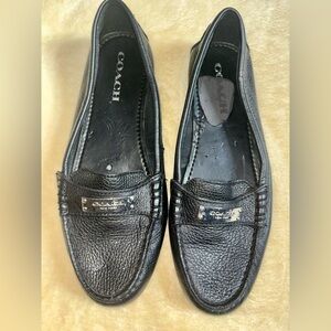 Coach Black Leather Loafers